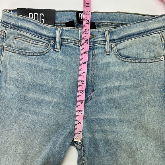 BDG Skinny Stretch Jeans 33W 32L Vintage De Split Distressed Raw Hem - Picture 13 of 16